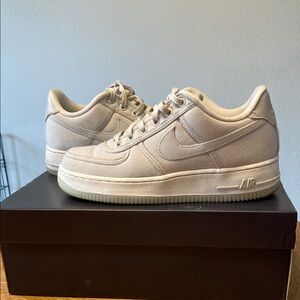 Nike Tan Sneakers with Chunky Midsole and Perforated Toe Box